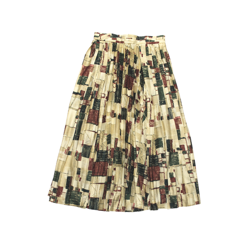 fumika uchida paint print pleated skirt print starling online