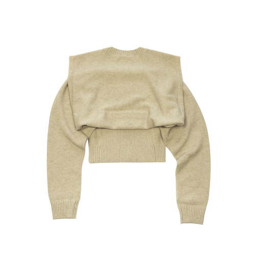 FUMIKA UCHIDA / 7G Yak Separate Back Sweater / Oatmeal | STARLING ...